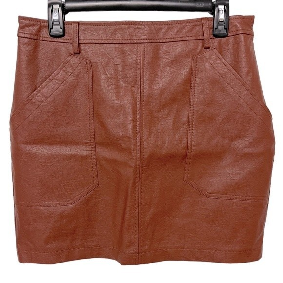 Stella Luce Faux Leather Mini Skirt - Picture 1 of 8